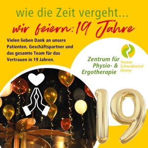 19 Jahre Zentrum für Physio- & Ergotherapie